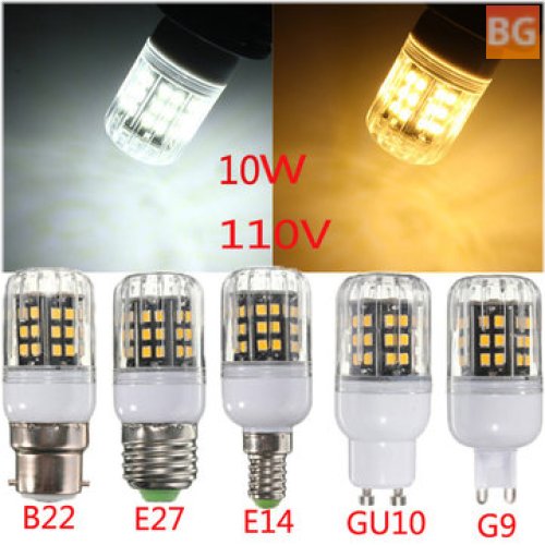 Lamp Bulb with 10W LED, 2835 SMD, Cover, Corn Light