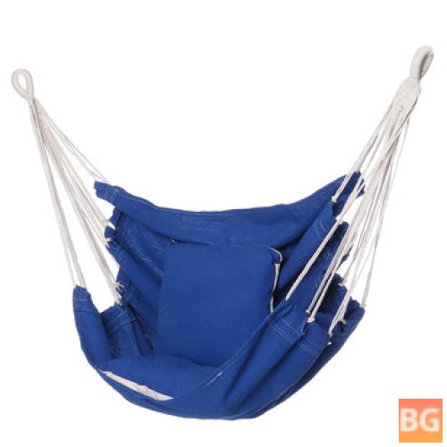 Hanging Camping Chair with Ropes and Pillow