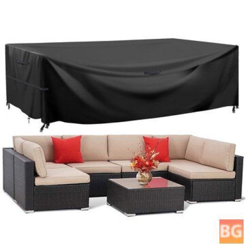 CAMPER FURNITURE Covers FOR 8-10 SEAT GARDEN PIANO - BLACK