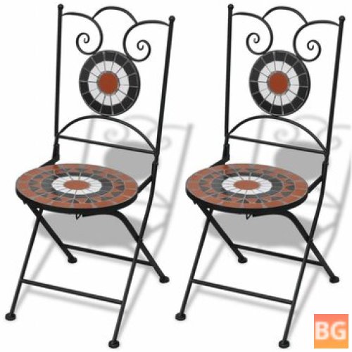 2 Pcs. Ceramic Table Chairs with White Material
