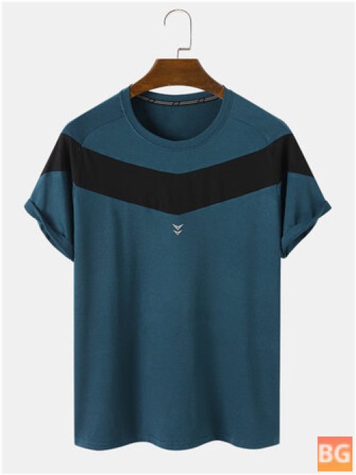 Breathable T-Shirts with Lightly Spliced Men's Shirts
