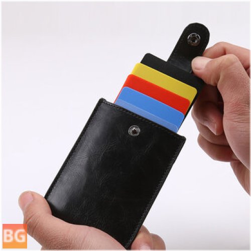 Cascading Credit Card Holder - Anti-Theft PU Leather