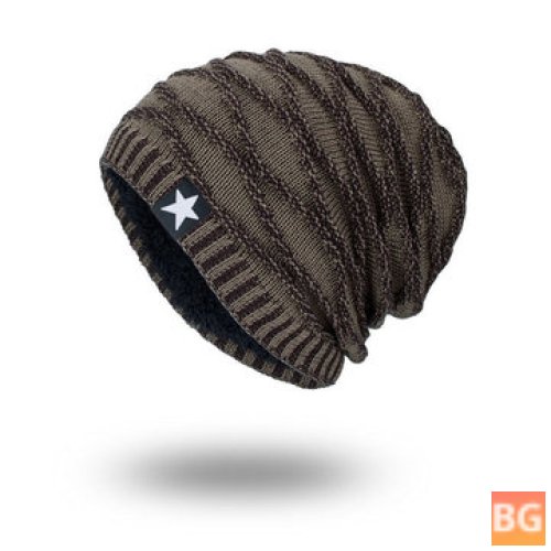 Black Beanie Cap with Wool Hat
