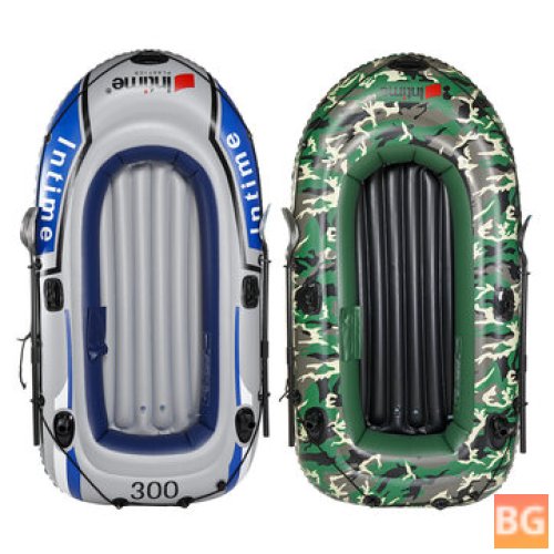 PVC Inflatable Fishing Kayak Raft With Foot Pump - 231x110CM