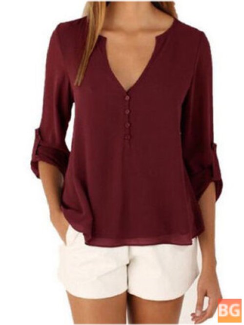 Button-Up Blouse for Women
