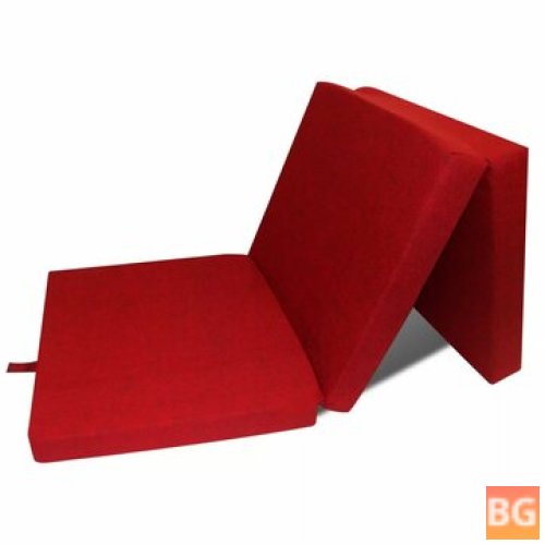 Foam Mattress - Red - 190x70x9 cm