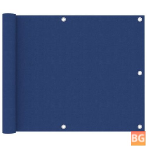 Balkonscherm 75x600 cm oxford stof wit blauw