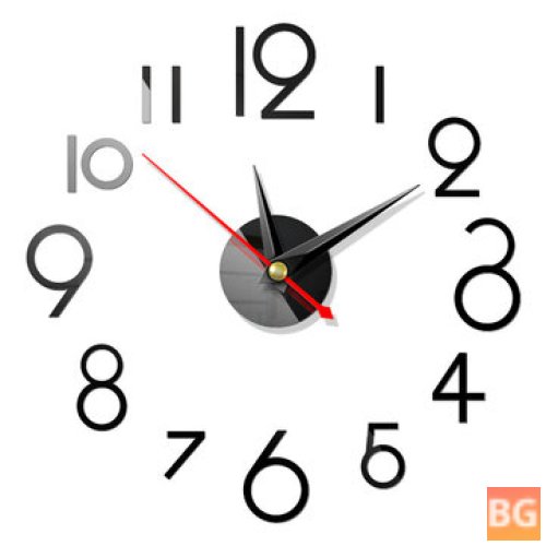 3D Wall Clock with Number Board - Home