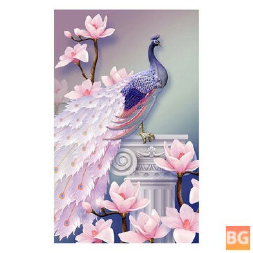5D Diamond Painting Kit - Magnolia Peacock
