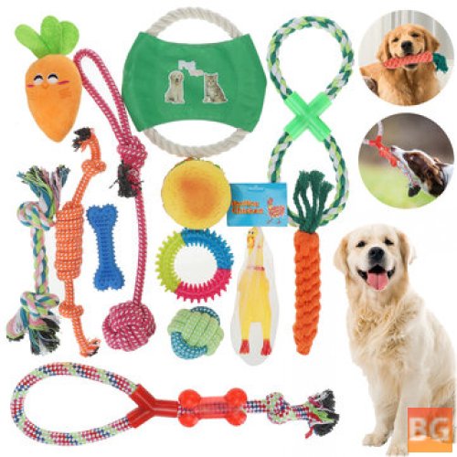 13/17 Pack of Dog Chew Toys for Cleaning, Grinding, and Playing with your Dog