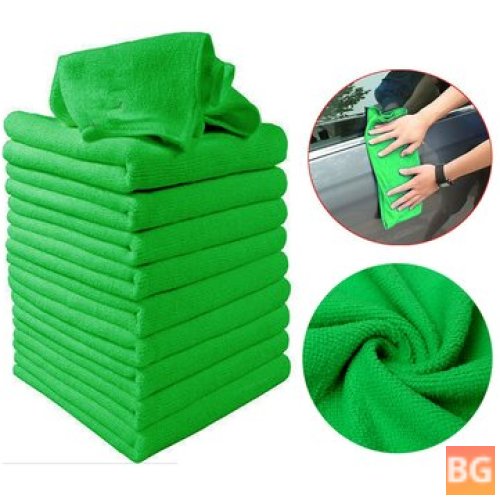 Green Microfiber Towel - 10 Pack