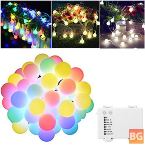 6M Globe Ball Fairy String Lights with Battery Powered Light