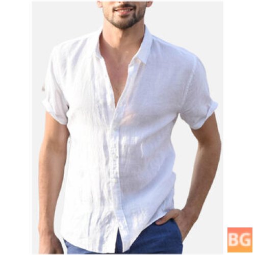 Summer Casual Shirt with Cotton Breathable Fabric