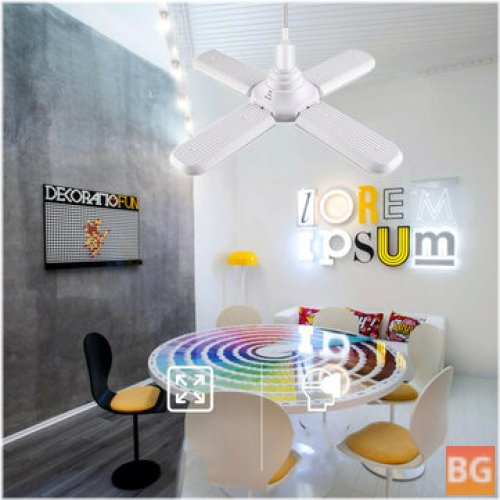 LED Fan Blade with Angle Adjustable Ceiling Lamp - AC95-265V 60W