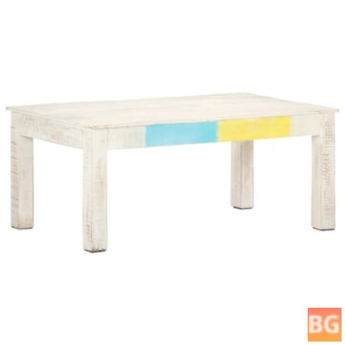 Table with White Background and Mango Wood