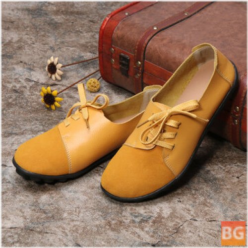 Women's Leather Flats - Soft and Casual Shoes
