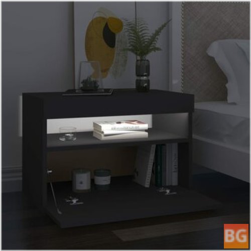 TV Cabinet with LED Lights - Gray 23.6