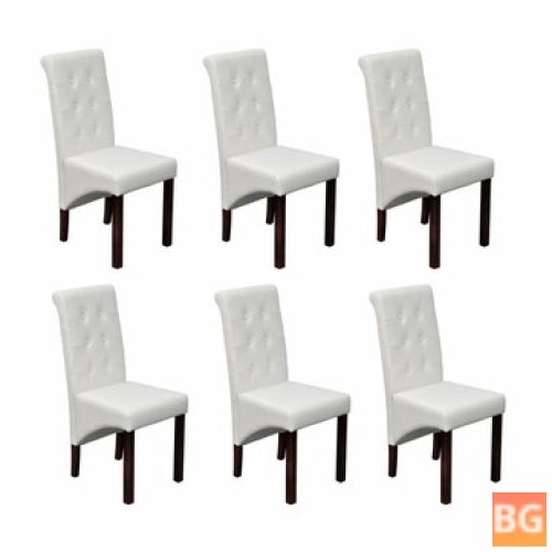 Artificial Leather Chairs - 6 Pieces