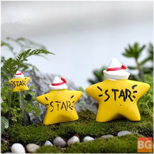 Resin Potted Plant - Yellow Star