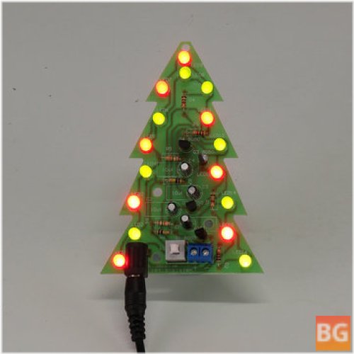 Christmas Tree 16 LED Color Light - Electronic PCB Decorating Tree for Children