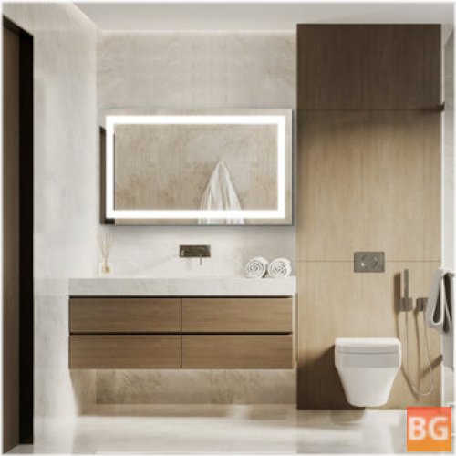 LED Lighted Bathroom Mirror with High Lumen+Anti-Fog Separately Control