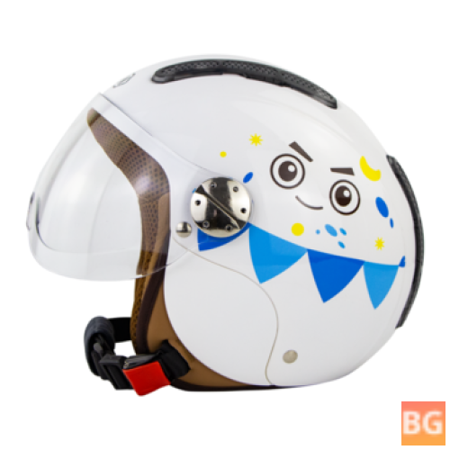 Children's Helmet with Sunscreen and Motorcycle Helmet Mount