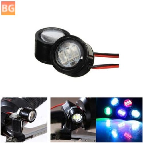 12V LED Light Running Spotlight for Motorcycle Scooter Bicycle Rear View Mirror Mounting