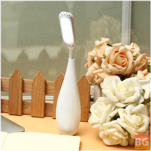 2.4W 12 LED Touch Dimmable Desk Lamp - Rechargeable Portable Foldable Night Light