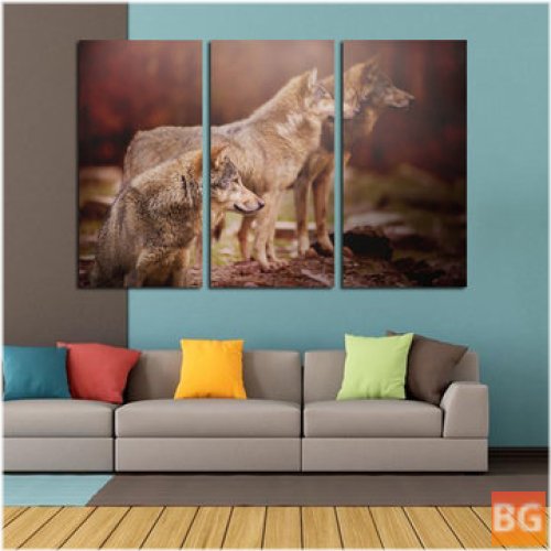 Miico 3-in-1 Hand Painted Wall Art - Dogs