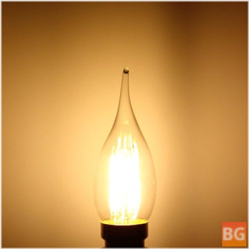 B22 C35 4W COB LED White/Warm White Filament Bulb Edison Retro Glass Lamp Non-Dimmable AC 220V