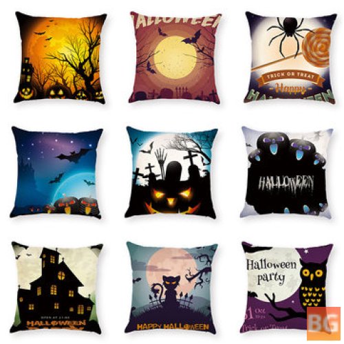 Halloween Pattern Pillowcase - Cotton Linen