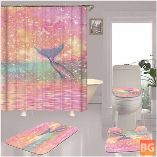 Bathroom Shower Curtain - Mermaid Tail Print