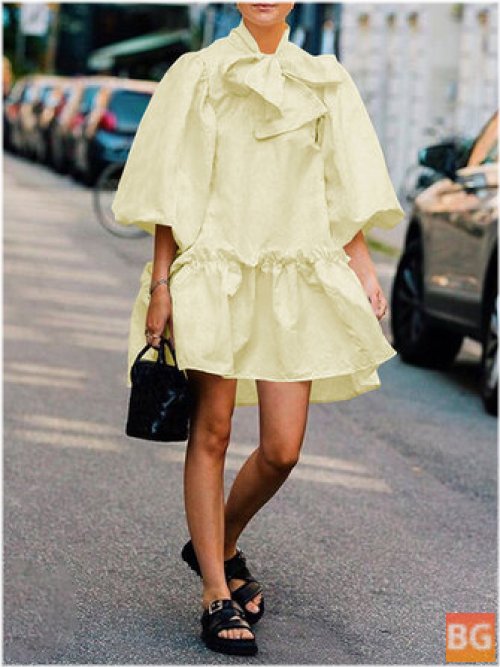 Dress with Ruffles on the Sleeve - Short Doll