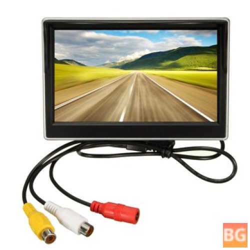 5 Inch LCD Monitor Mirror with Wireless IR Reverse Car Back Up Camera