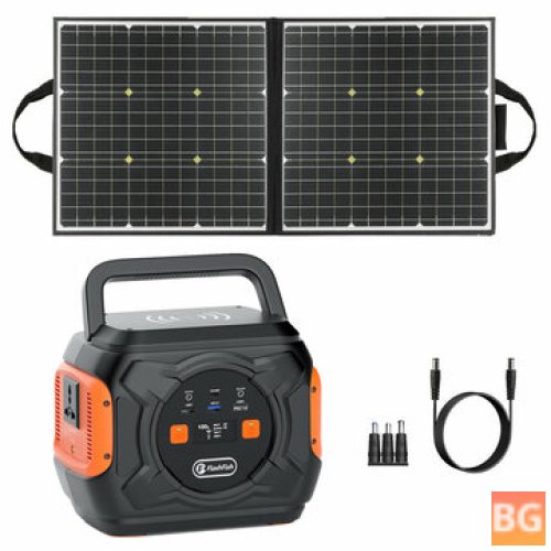 FlashFish Portable Power Station Set with Solar Panel for Outdoor Power Supply