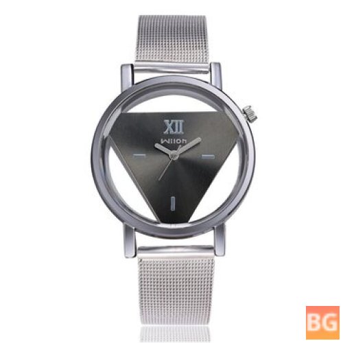 Stainless Steel Dial Watch with Quartz Movement