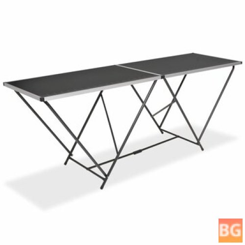 Wallpaper table foldable 100x60x78 cm MDF and aluminum