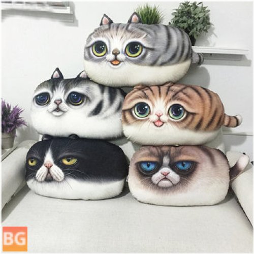 3D Creative PP Cotton Cute Cat Pillow Backrest - Printing Cushion - Birthday Gift Trick Toys