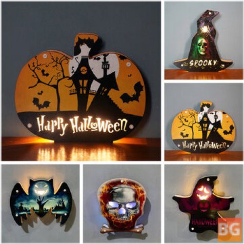 Night Light - Decorative Led Lights Lamp with Pumpkin and Ghost Skull Design