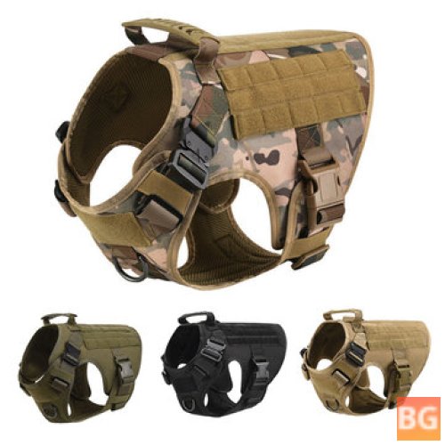 ZANLURE Military Tactical Dog Harness for German Shepherds and Labrador Retrievers