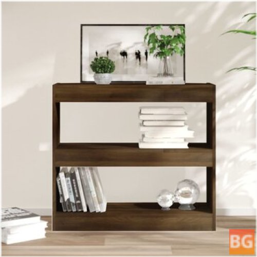 Brown Oak Book Cabinet/Room Divider
