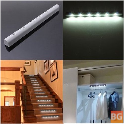 PIR Motion Sensor with 6 LED Light - Cabinet Light Home Stair Night Lamp