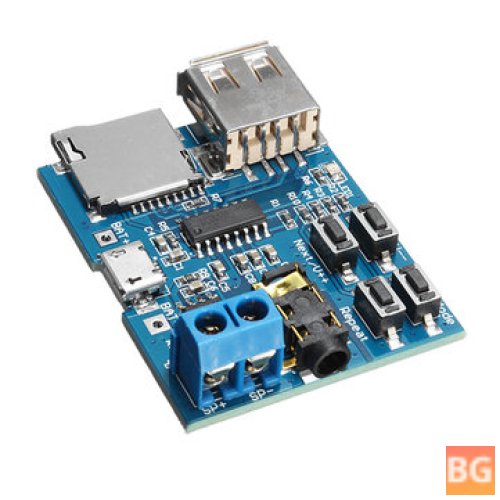 MP3 Decoder Board with Power Amplifier Module - TF Card Decoding Player