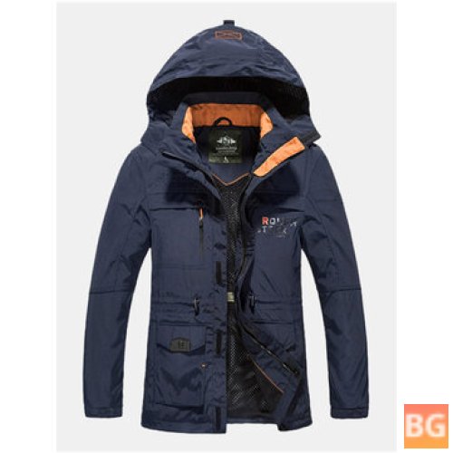 Multi-Pockets Waterproof Hood Jacket
