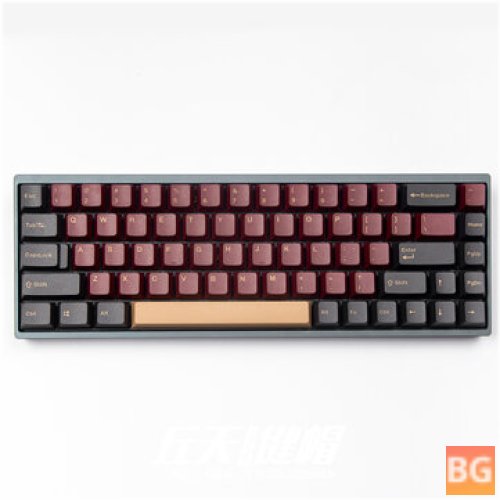 GMK Retro Black Keycap Set - 135 PBT Double Shot Keys for Mechanical Keyboards