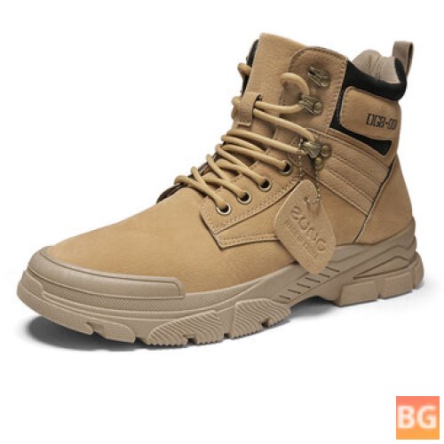 Sport Casual Boots with Lace-up Design