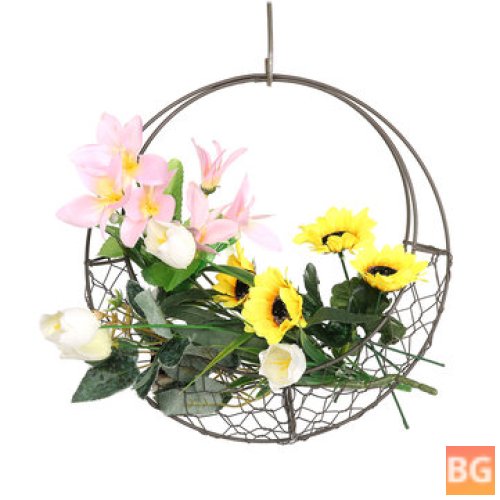Wrought Iron Wreath - Round - Succulent Hanging Wall Home Decor
