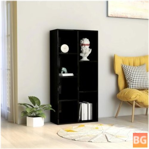 Book Cabinet - High Gloss Black 19.7