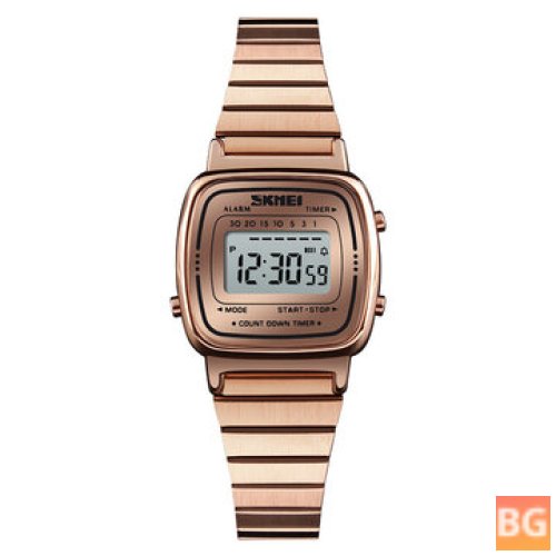 Digital Watch with Stainless Steel Frame and Hands - SKMEI 1252