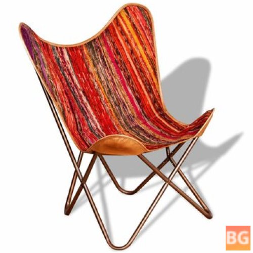Butterfly Chair in Multicolour Chindi Fabric